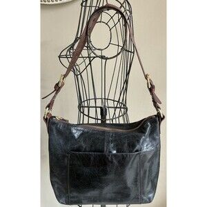 Hobo Charlie Black Leather Shoulder Handbag